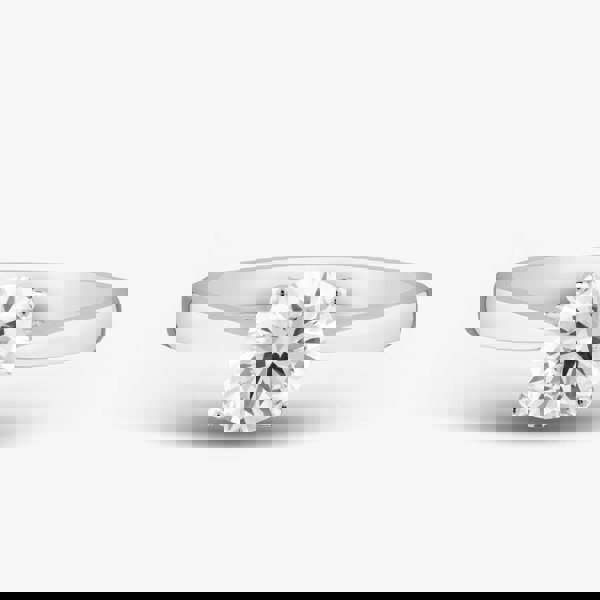 T. H. Baker Platinum Certified Lab Grown 1.01ct Brilliant Cut Diamond Solitaire Ring 015MT-P002