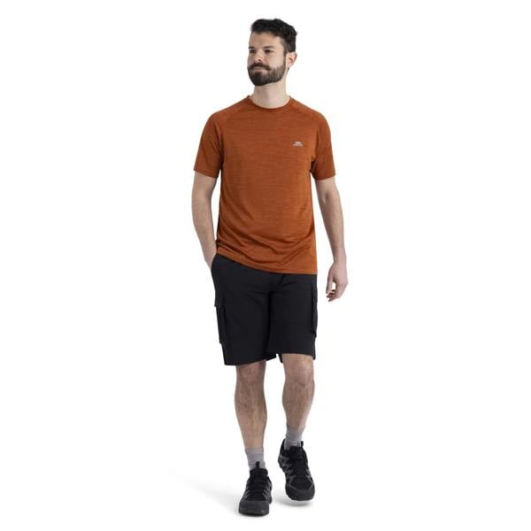 Trespass Mens Leecana TP75 T-Shirt - Burnt Orange Marl - 