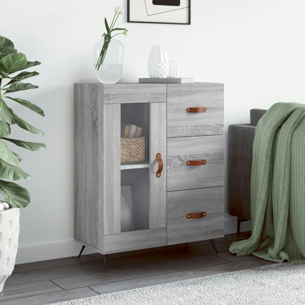 Berkfield Sideboard Grey Sonoma 69.5x34x90 cm Engineered Wood