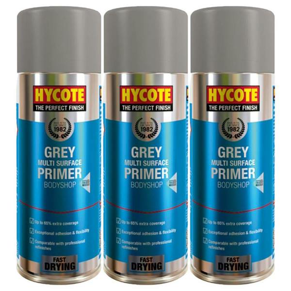 Hycote 3X Hycote Bodyshop High Build Grey Spray Paint 400ml