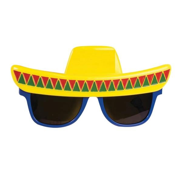 Bristol Novelty Unisex Adults Sombrero Sunglasses - Yellow/Blue - 