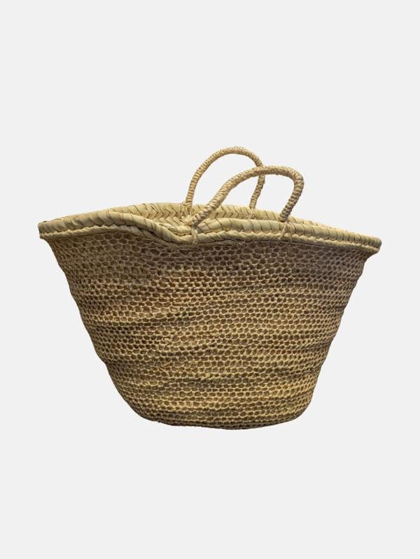 Berber Leather The Safi Small Straw and Rattan Beach Tote