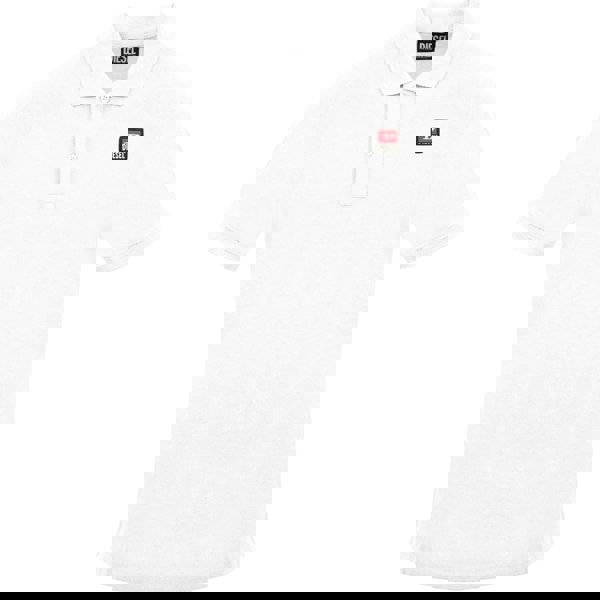 Diesel Small Patch Logo Off Bright White Polo Shirt