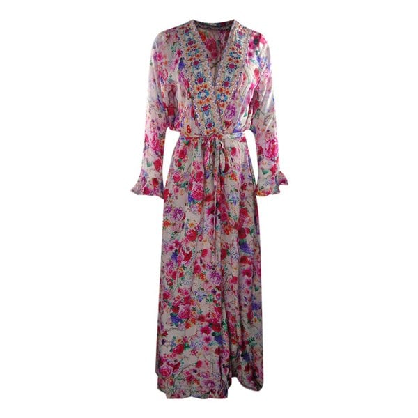Inoa Fashion Rosetto Gardenia 1202118 Luxe Silk Robe Womens