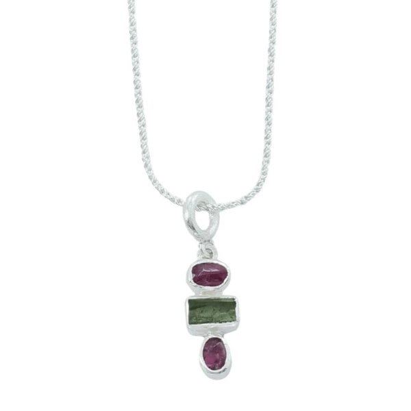 Tourmaline Three Stone Pendant - Reeves & Reeves