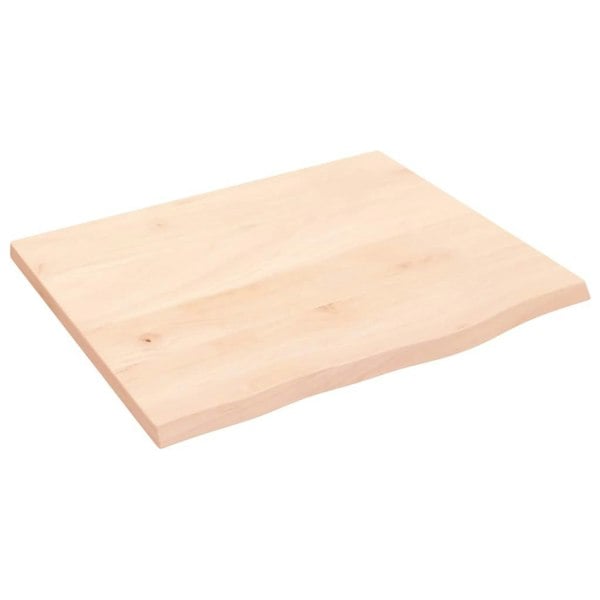 Berkfield Wall Shelf 60x50x2 cm Untreated Solid Wood Oak