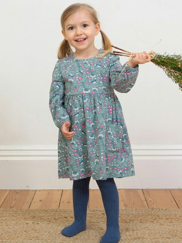Kite Girls Organic Cable Tights Navy