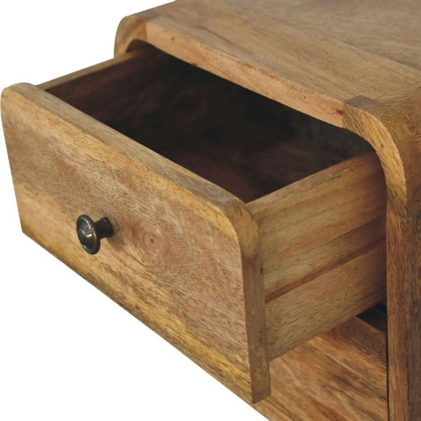 Artisan Furniture Mini Curve Oak-ish Floating Bedside