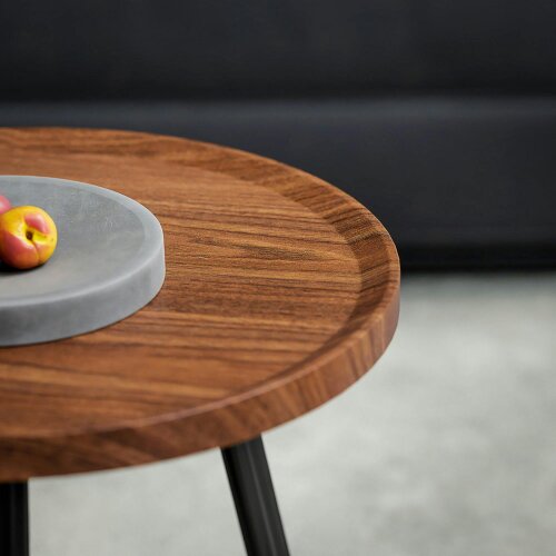Wyld Haus Suta Noni Metal And Wood Chestnut Finish Set Of 2 Nesting Coffee Tables 80 cm