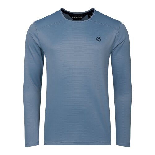 Dare 2B Mens Ventura Grid Crew Neck Fleece Top - Dusky Blue