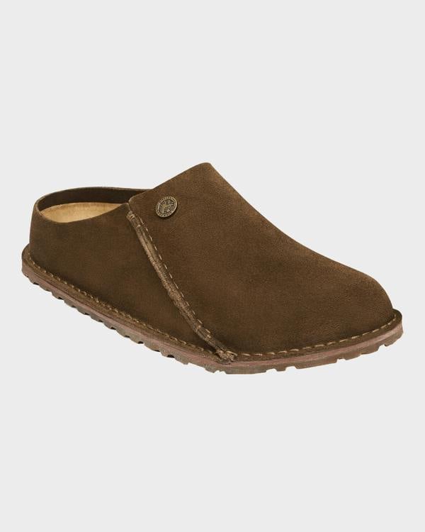 Birkenstock Zermatt Premium Suede Leather Womens Clogs - Carafe | CHO | Designer Womens Clogs