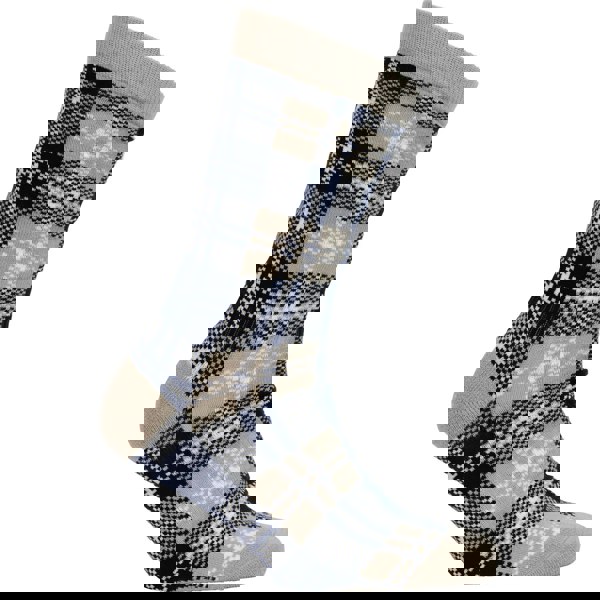 Trespass Unisex Adult Fergus Checked Socks - Soft Stone