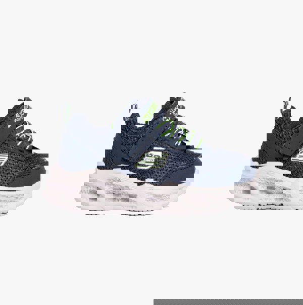 Skechers 401675N/NVLM SKECHERS METEOR-LIGHTS Boys Trainers Navy/Lime