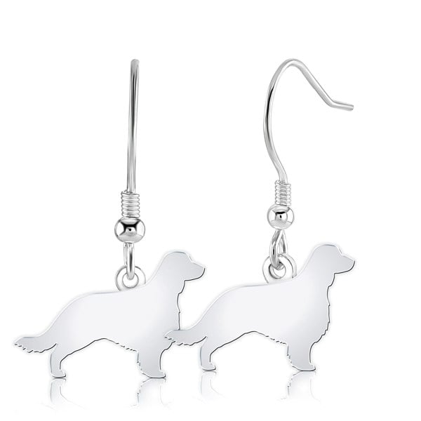 Mylee London Welsh Springer Spaniel Silhouette Silver Earrings