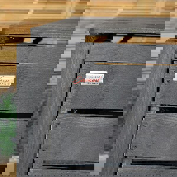 Samuel Alexander 1.43m x 1.16m Outdoor Wooden Garden Double Wheelie Bin Store Storage for 2 Bins in Dark Grey