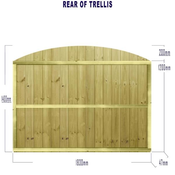 [amazon variation] dome top t&g fully framed fence panel [6ft x 1ft, 2ft, 3ft, 4ft] 6