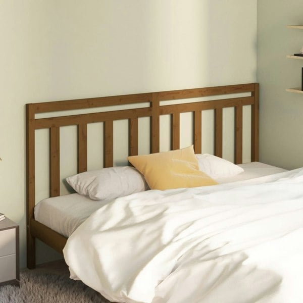 Berkfield Bed Headboard Honey Brown 206x4x100 cm Solid Wood Pine