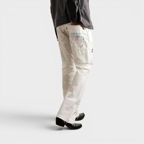 Gallery Dept. Le Bar De Music Paint-Splattered Jeans Flare Natural White Multi