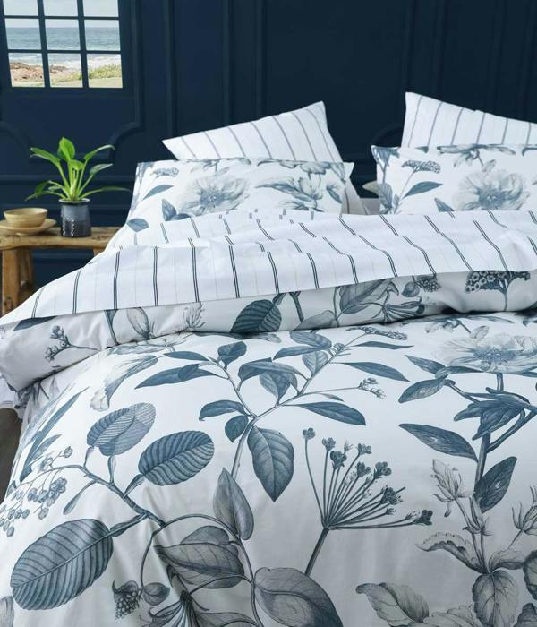 M.M Linen Botanical Duvet Set - Bluestone