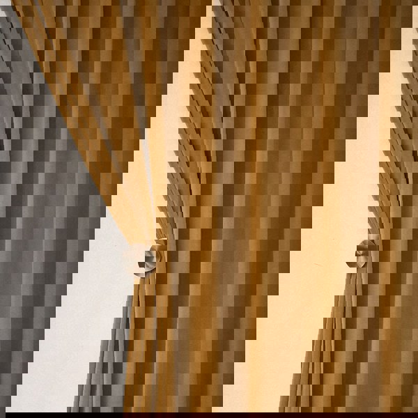 Anydrape Curtains Mustard Velvet Blackout Window Drape 500cm