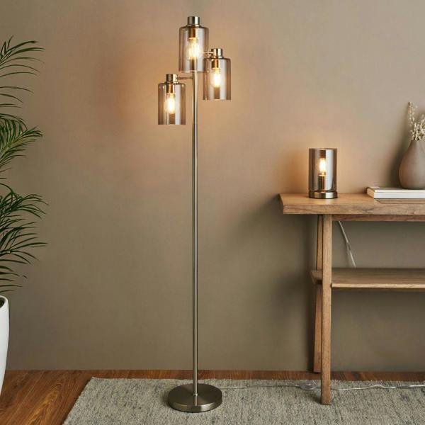 Kingsholm Satin Nickel & Glass Touch Table Lamp