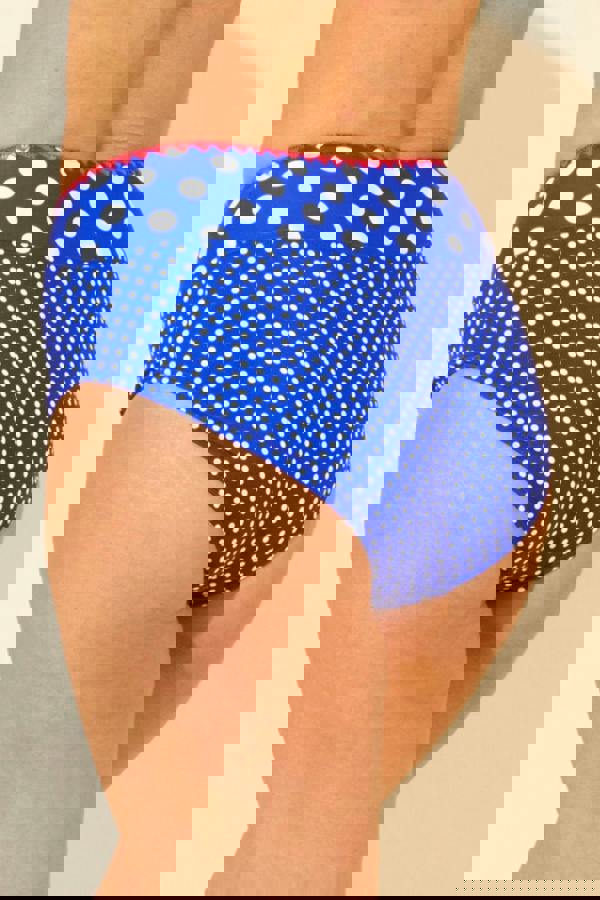 Contrast Stitch High Leg Bikini Brief