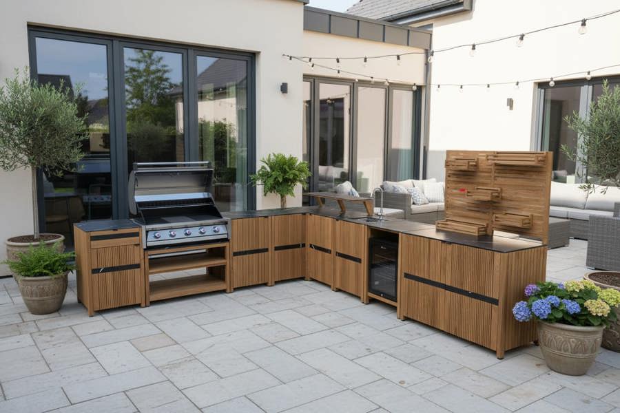 Ocean Designs Avellino Teak Outdoor Kitchen Set 3