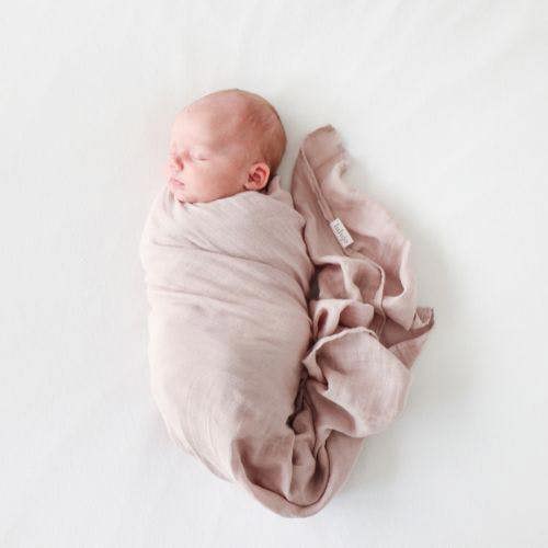 Lulujo - Cotton Swaddle - Mushroom & Sand - 2 Pack