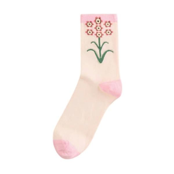 Cath Kidston Womens/Ladies Flowers Socks (Pack of 4) - Pink - 