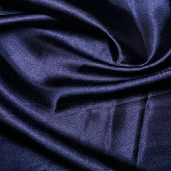 Minerva Core Range Premium Soft Liquid Satin Dressmaking Fabric per metre, 150cm / 59" Wide - Navy Blue