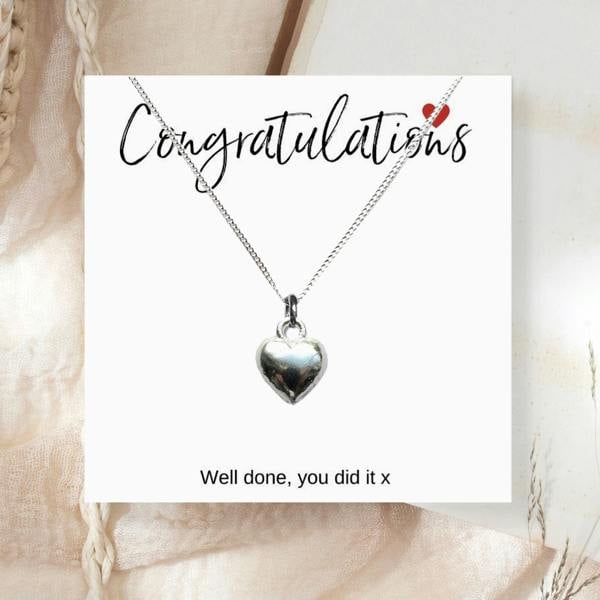 Aye Do Gifts Congratulations Heart Charm Necklace & Gift Card