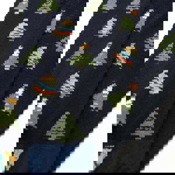 Jemsox 3 Pack Trees Design Organic Cotton Mens Socks Christmas Gift Set