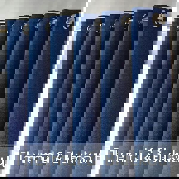 Luxury Living Chenille Blackout Ring Top Eyelet Curtains