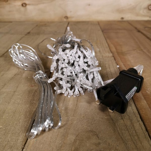 Samuel Alexander 200 LED 16m Premier Christmas Outdoor Lights Timer Clear Cable in Vintage Gold