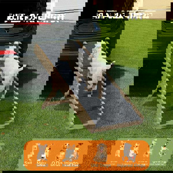 Skylos Adjustable Dog Pet Ramp Foldable Stairs Non-Slip Ramp for Car Bed Sofa