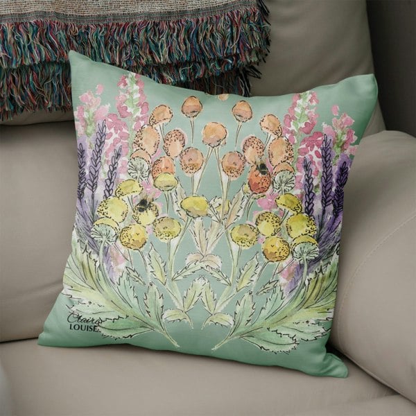 Claire Louise Sage Bloom 45cm x 45cm Double Sided Cushion