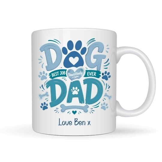 Aye Do Gifts Personalised Dog Dad Best Job Ever Mug | Funny Dad Gift