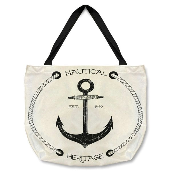 Benjamin Tate Design Nautical Anchor Tote bag