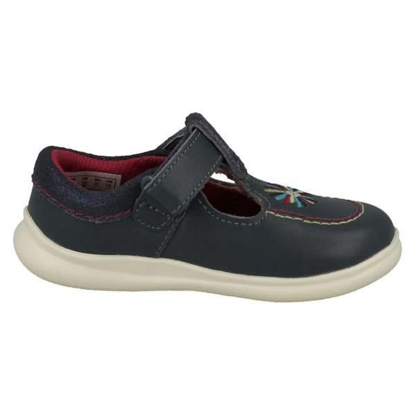 Clarks Girls Clarks Embroided Detailed T-Bar Shoes Crest Prom