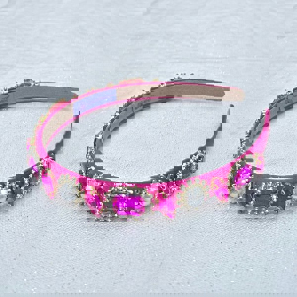 Hot Pink Headband with Pearls and Gems Sparkle