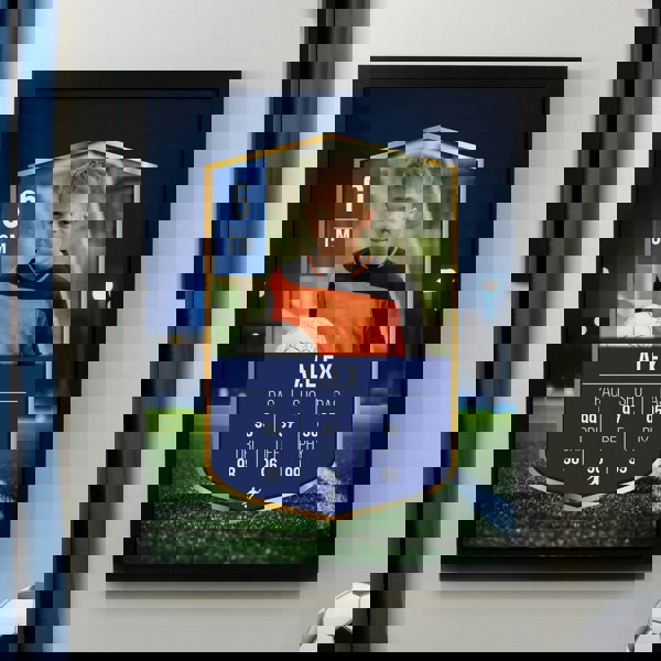 Personalised Memento Company Personalised Photo Upload Football Card Black Poster Frame