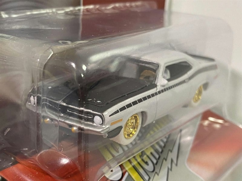 rare 1970 plymouth aar cuda tin box white lightning jlct005