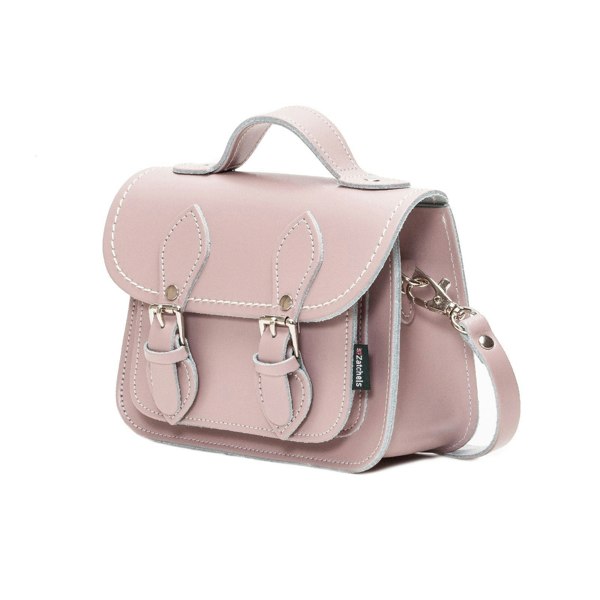 Zatchels Handmade Leather Micro Satchel - Rose Quartz