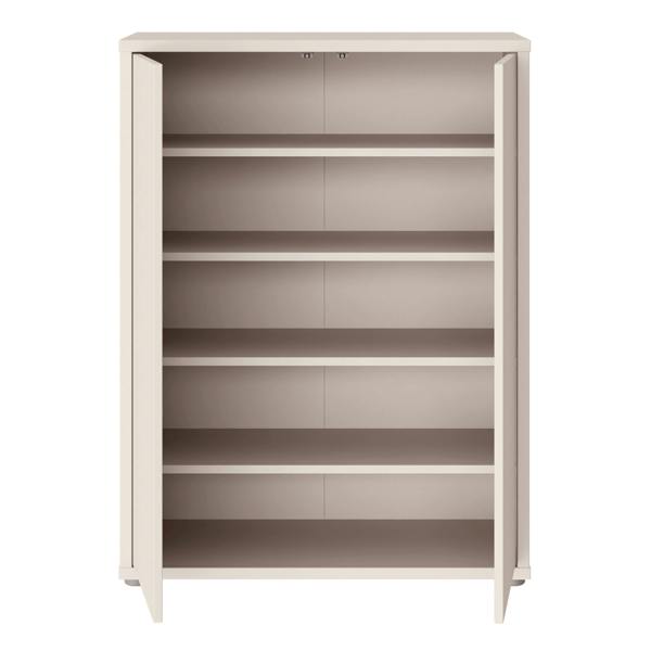 Furniture To Go Alice Springs Shoe Cabinet with 2 Doors Push-to-Open in Sand