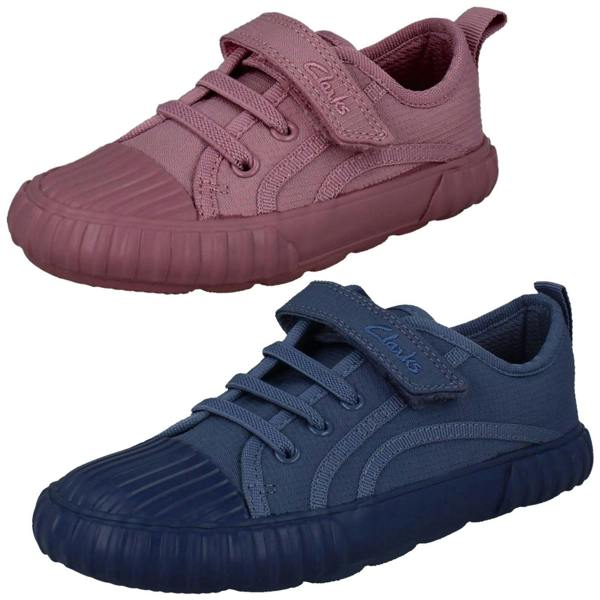 Clarks Kids Clarks Trainer Style Canvas Shoes Foxing Stitch