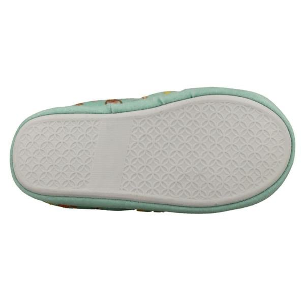 Clarks Childrens Clarks Print Detailed Mule Slippers Fluffy Slide