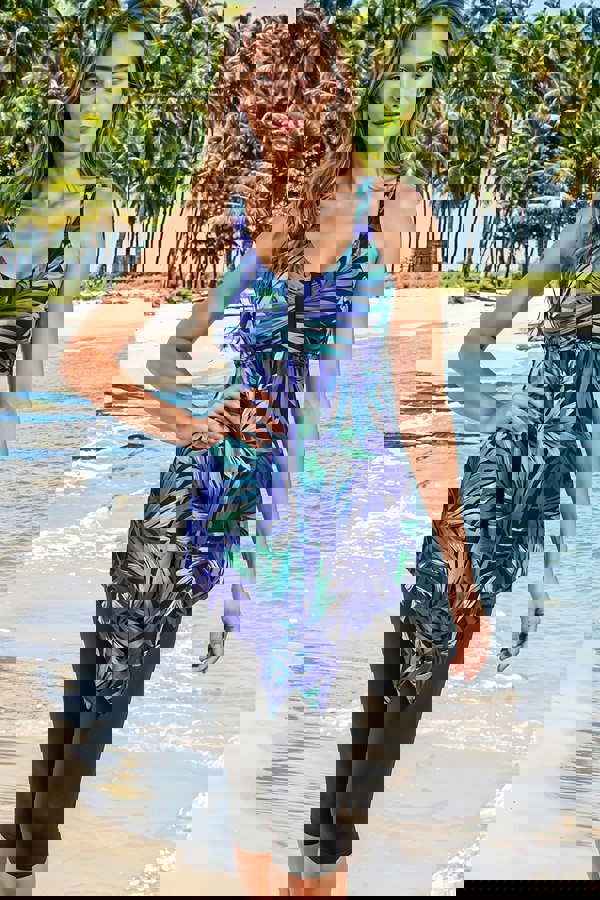 Modishion Stylish Print Two-Piece Tankini Swimsuit