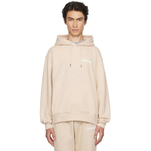 Jacquemus Le Sweatshirt Hoodie   in  Light Brown
