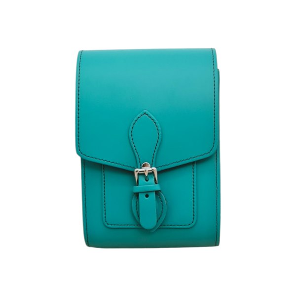 Zatchels Handmade Leather Festival Phone Bag - Teal