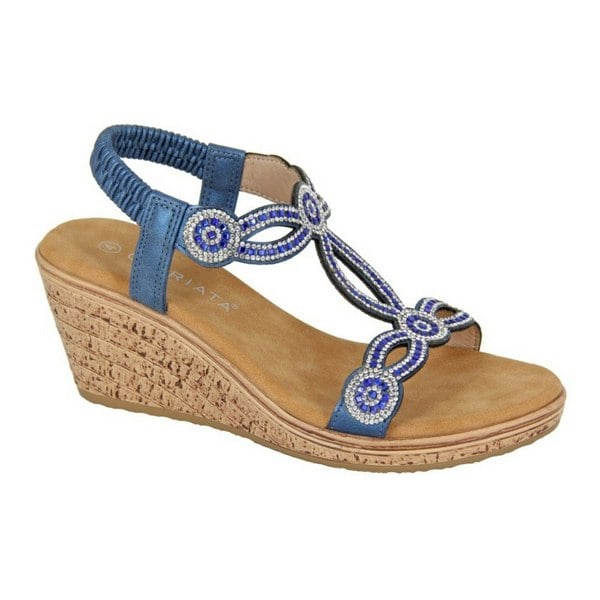 Cipriata Womens/Ladies Ora Jewelled Sandals - Blue